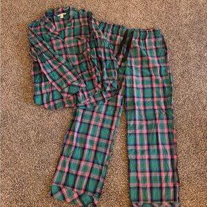 Victoria’s Secret green and pink plaid pajamas